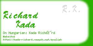 richard kada business card